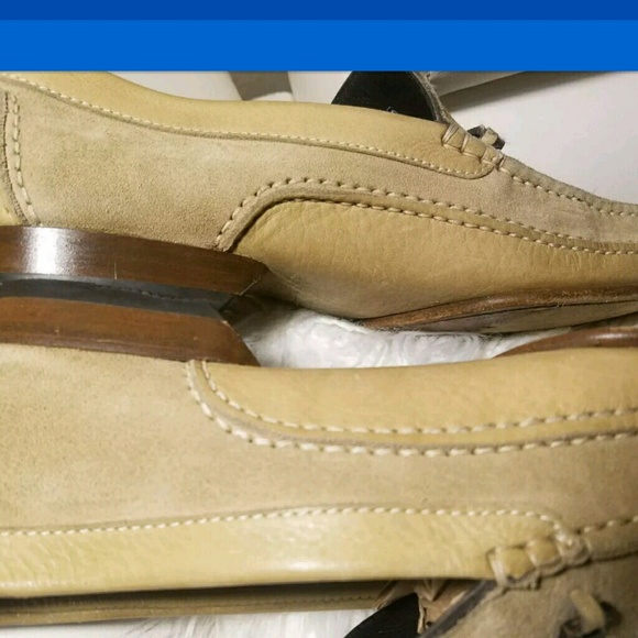 a.Testoni mens Suede/Leather shoes, Tan, US 10